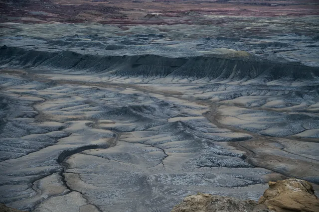 Blue-gray badlands, a study in patterns