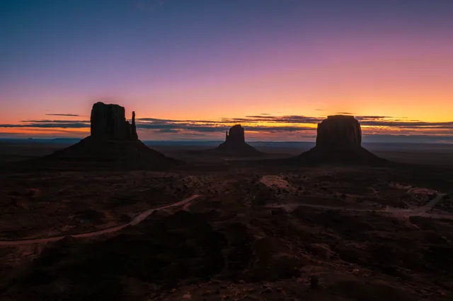 Monument Valley before sunrise