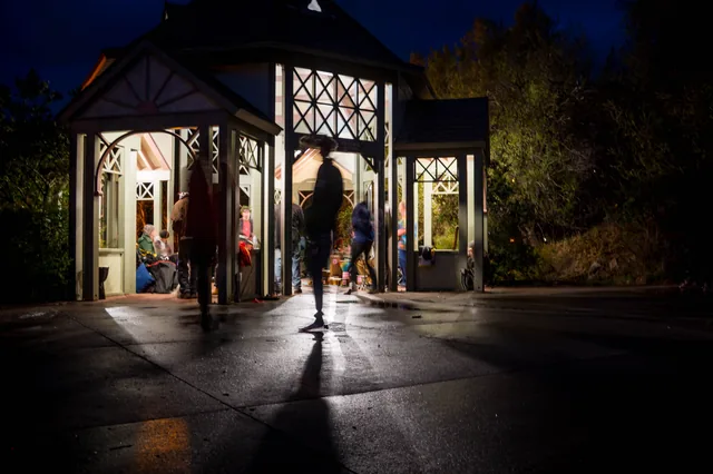 Pavilion light and long night shadows