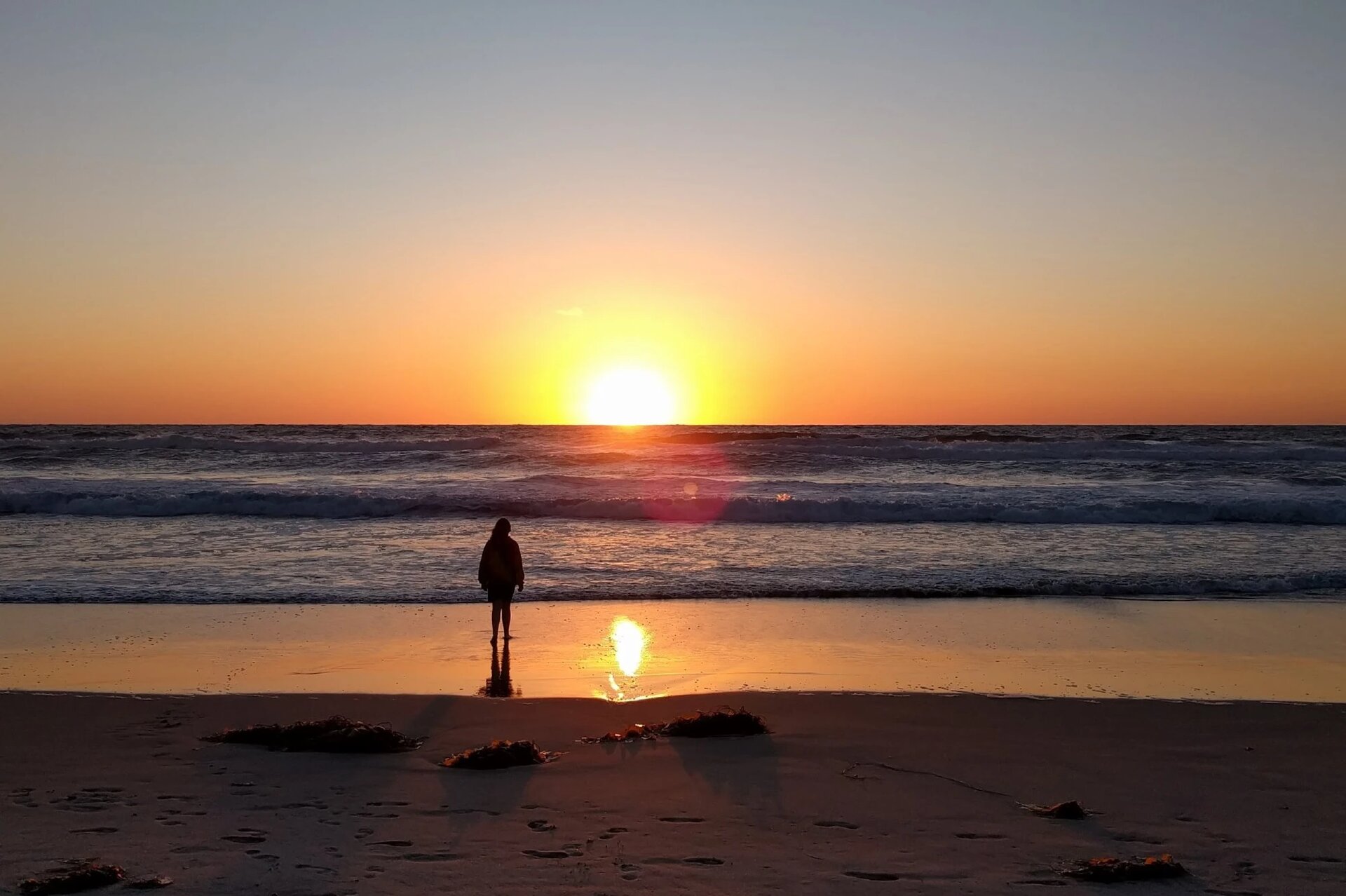 Sunset at the edge of the world